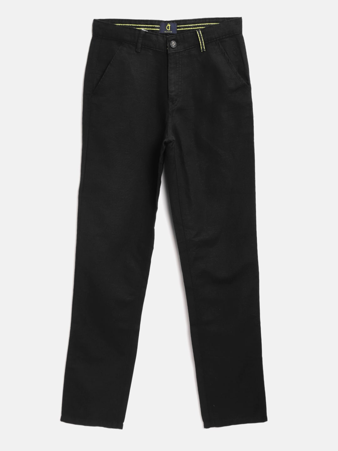 

Gini and Jony Boys Black Slim Fit Solid Regular Trousers