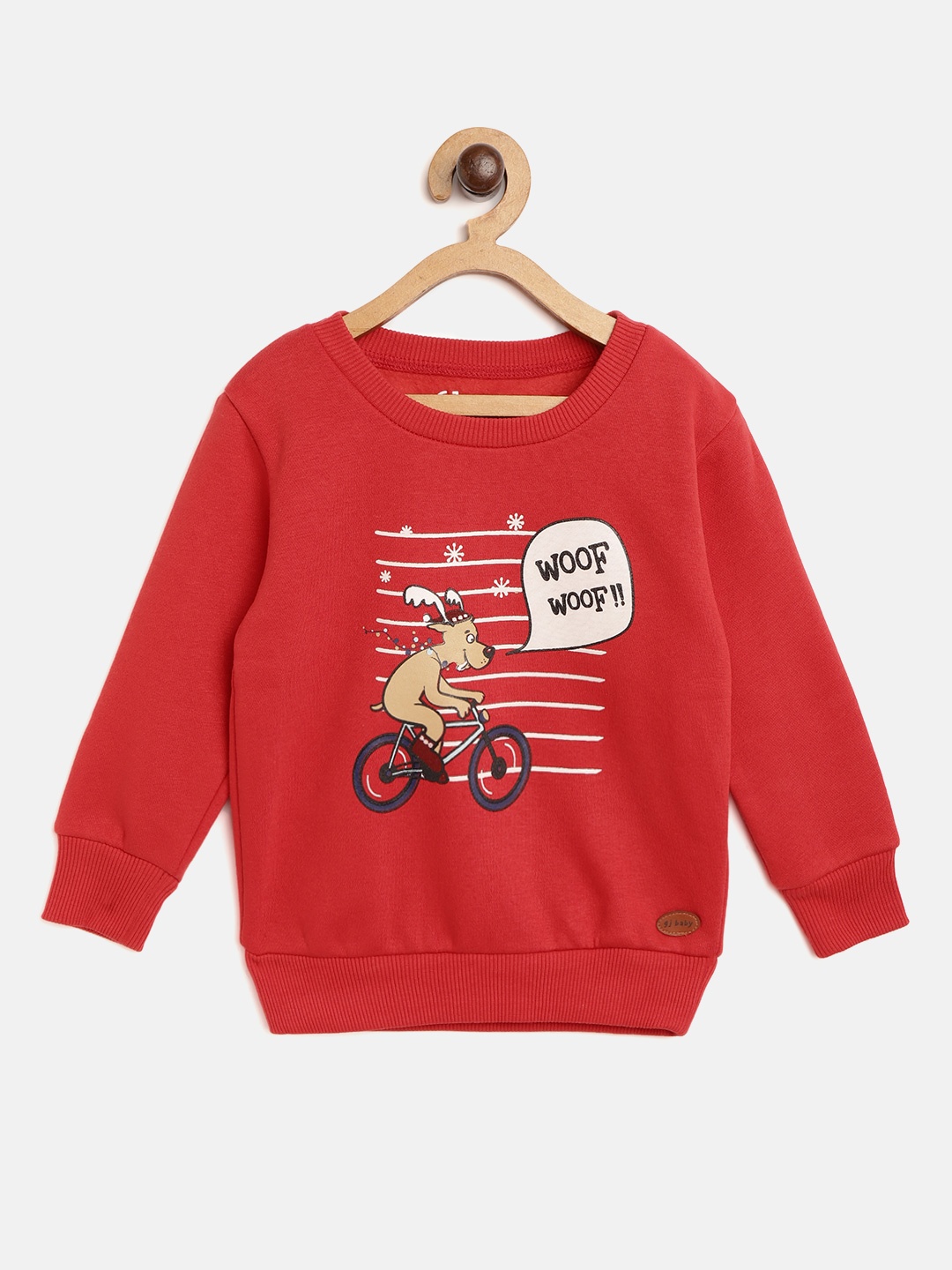 

Gini and Jony Boys Red Printed Sweatshirt