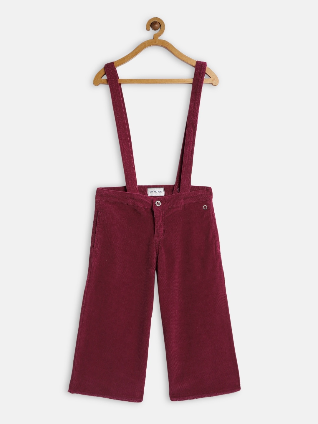 

Gini and Jony Girls Maroon Regular Fit Solid Culottes