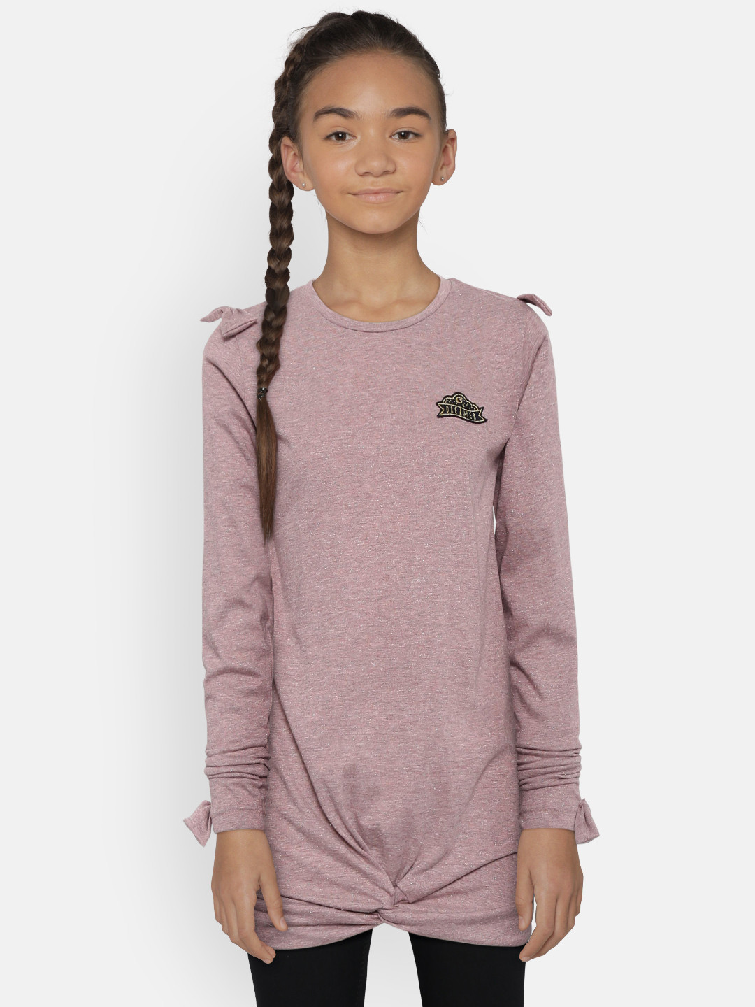 

Gini and Jony Girls Mauve Solid Top