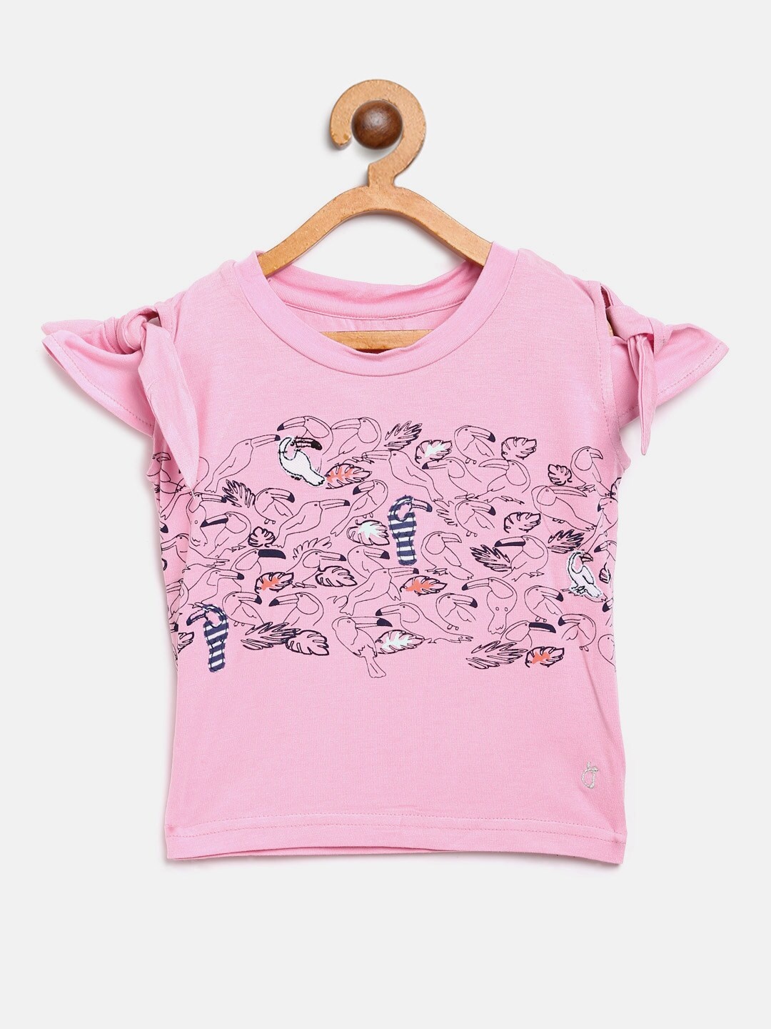 

Gini and Jony Girls Pink Quirky Print Top