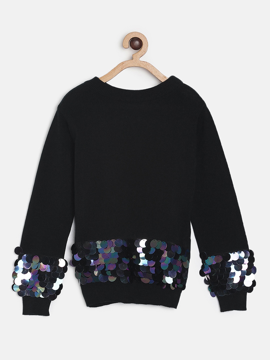 

Gini and Jony Girls Black Sequinned Pullover Sweater