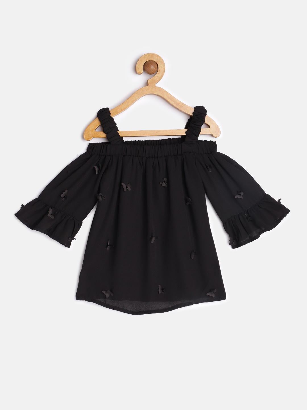 

Gini and Jony Girls Black Embellished Top