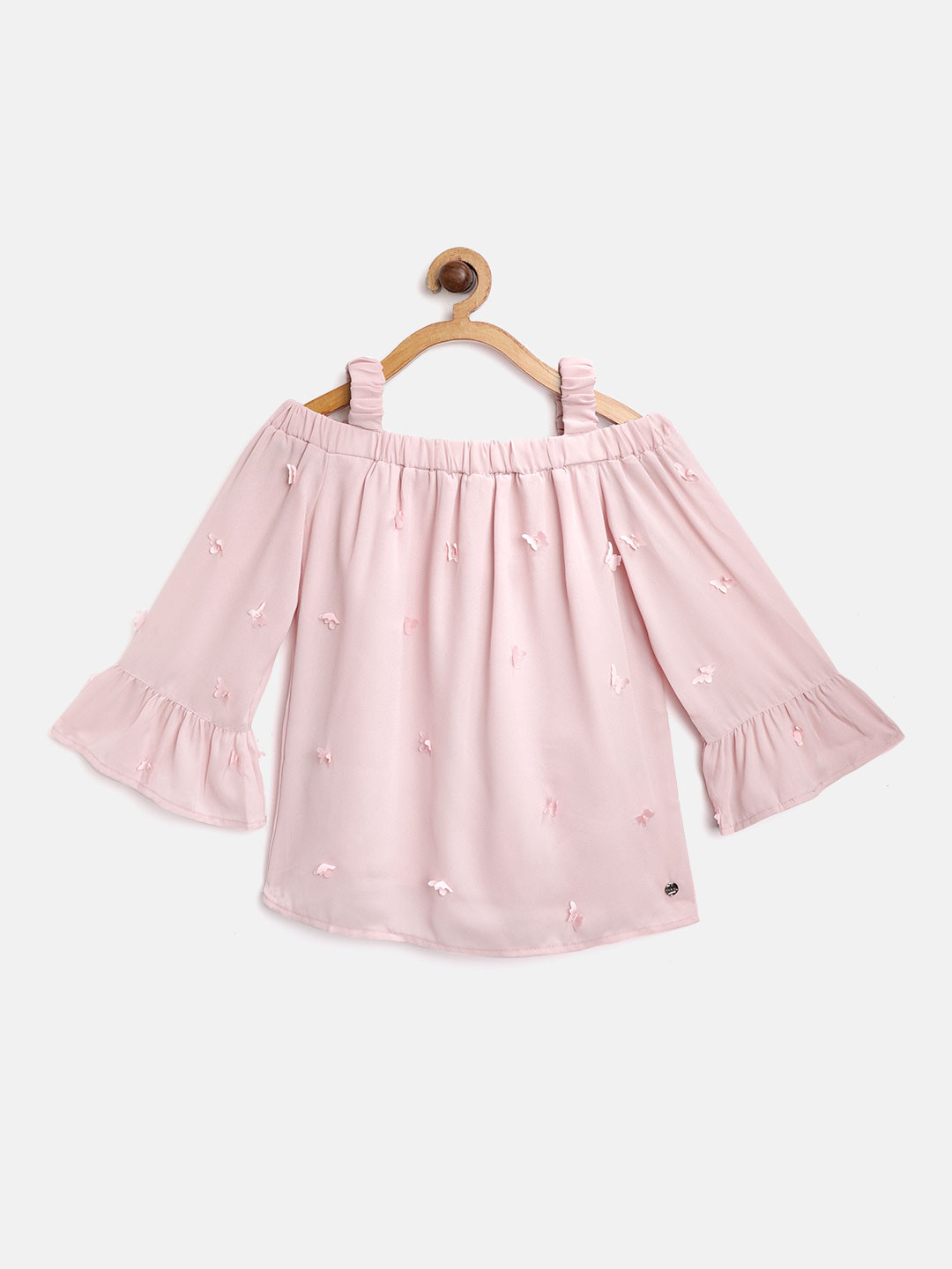 

Gini and Jony Girls Dusty Pink Applique Detail Top