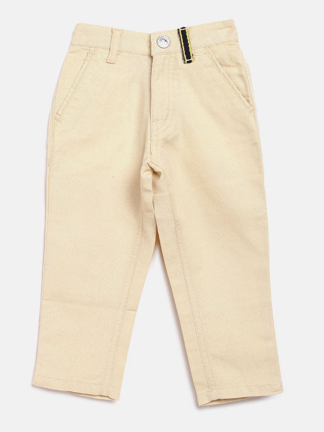 

Gini and Jony Boys Beige Regular Fit Solid Trousers