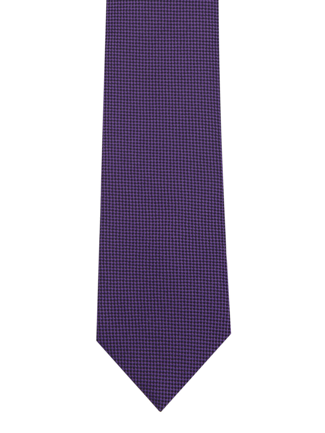 

Louis Philippe Purple Woven Design Broad Silk Tie
