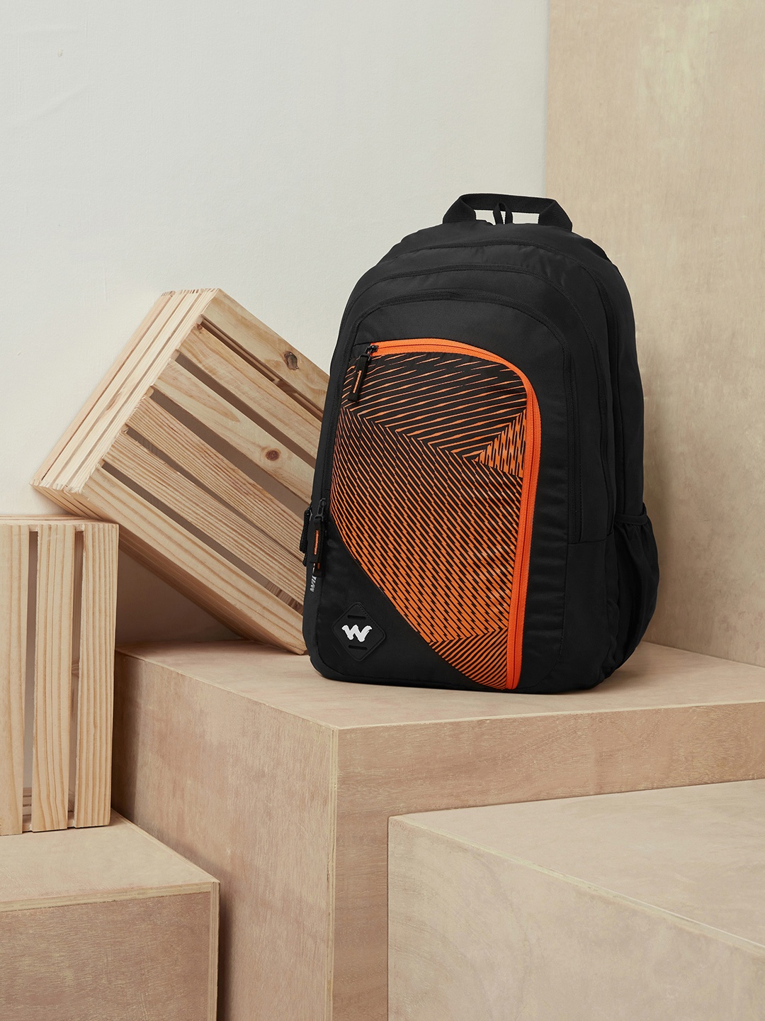 

Wildcraft Unisex Black & Orange Graphic Printed Colossal Backpack