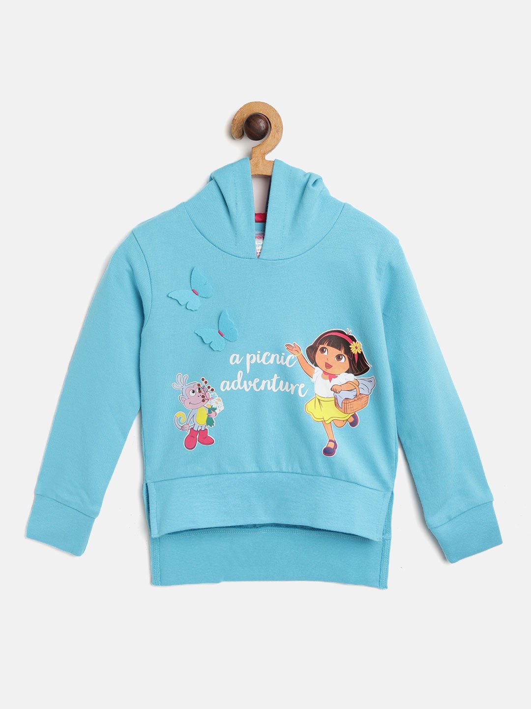 

Dora Girls Blue Dora Print Hooded Sweatshirt