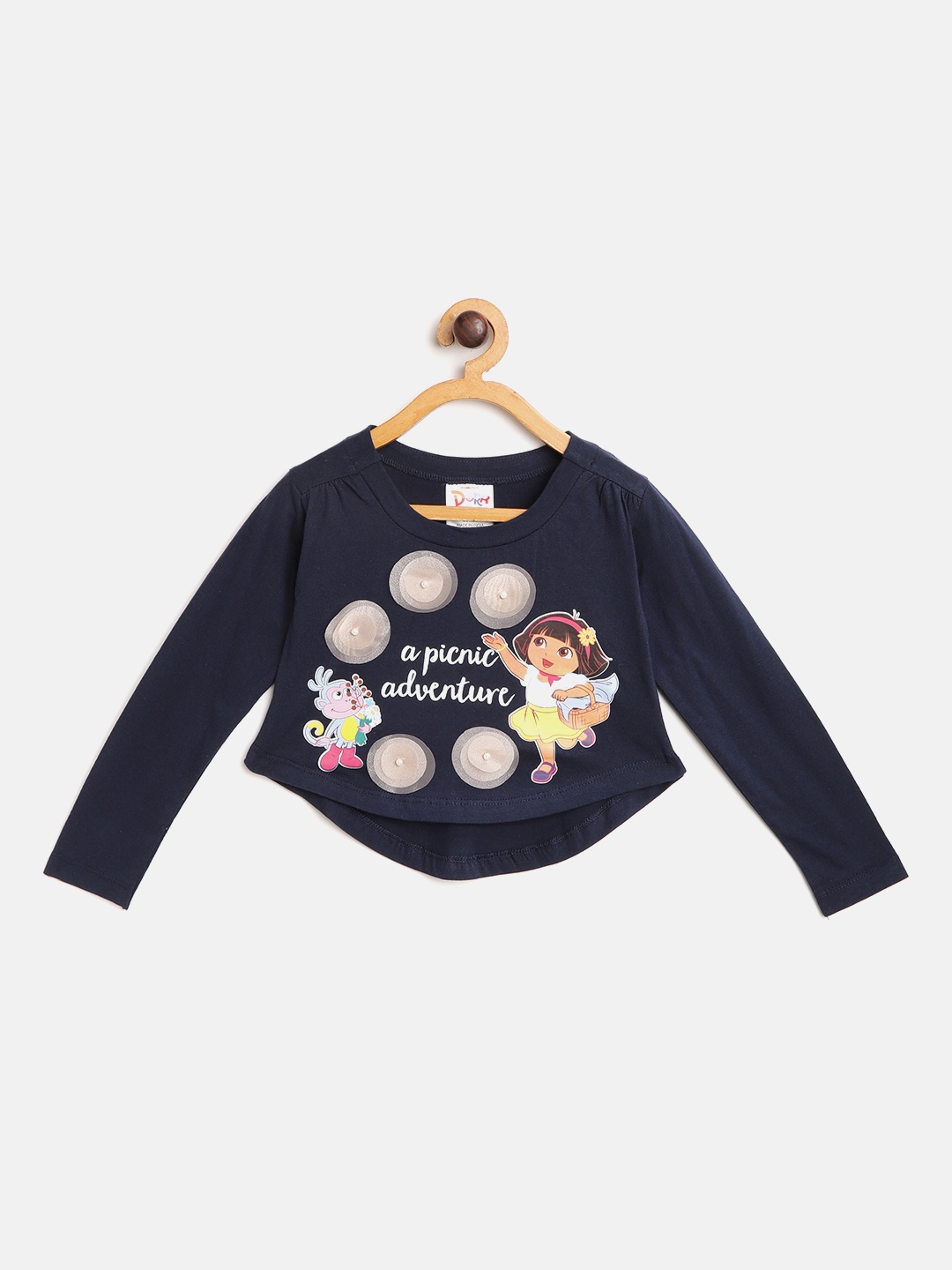 

Dora Girls Navy Blue Dora Print Pure Cotton Top