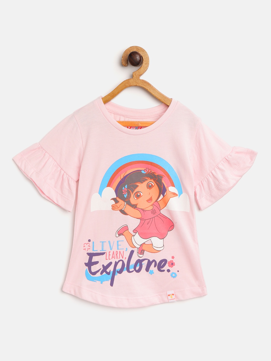 

toothless Girls Pink Printed Top