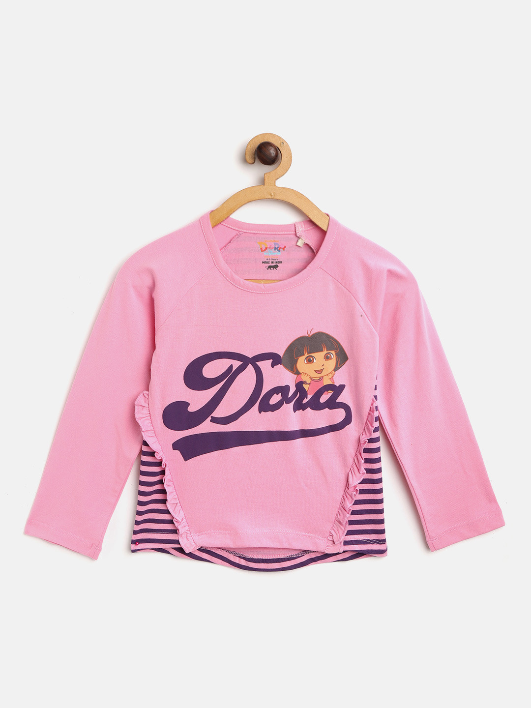 

toothless Girls Pink & Purple Dora Print Top