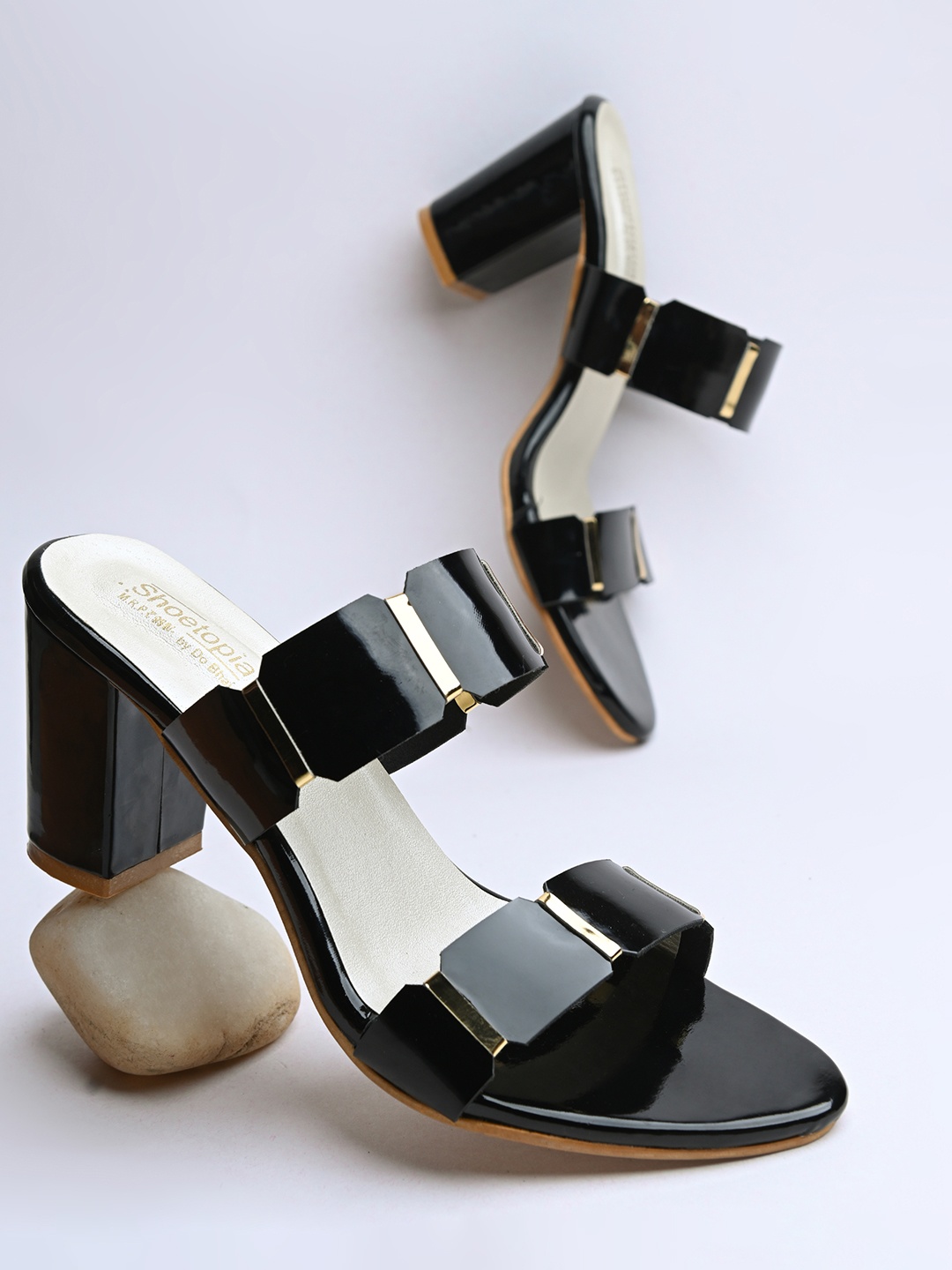 

Shoetopia Women Black Solid Heels