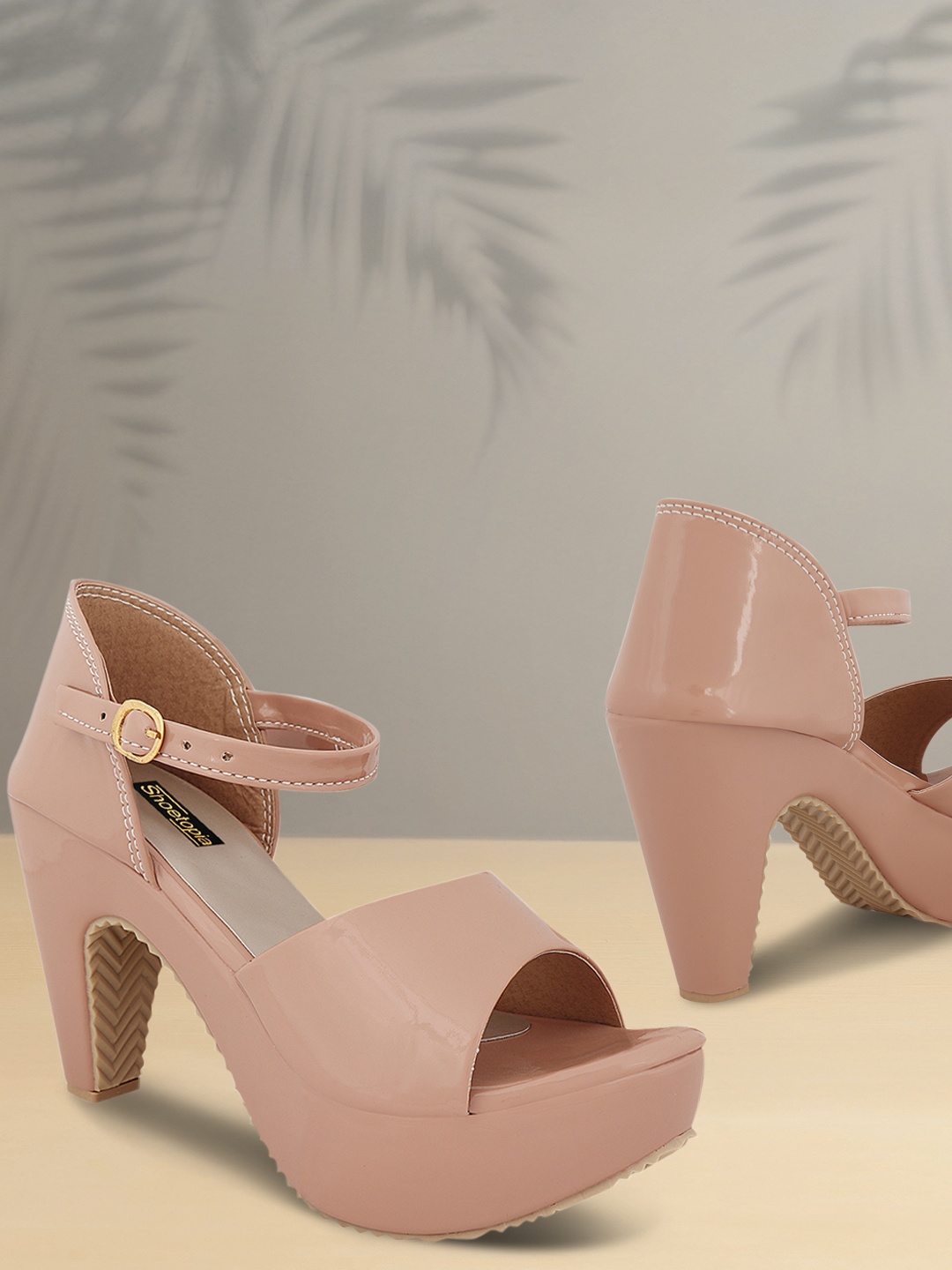 

Shoetopia Women Peach-Coloured Solid Heels