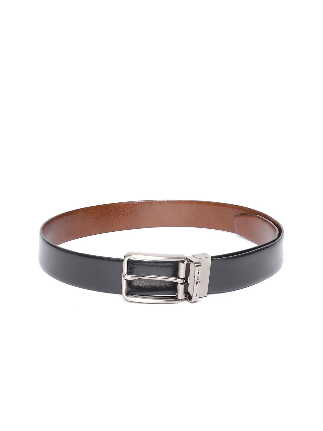 

Tommy Hilfiger Men Brown & Black Solid Reversible Leather Belt