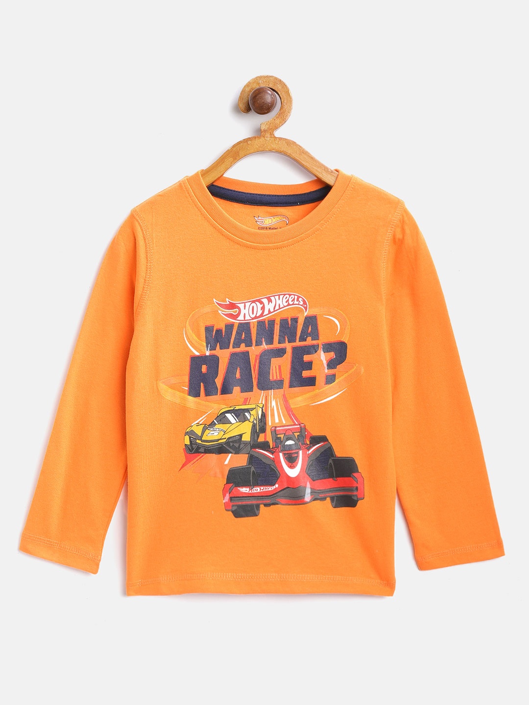 

toothless Boys Orange Printed Round Neck T-shirt
