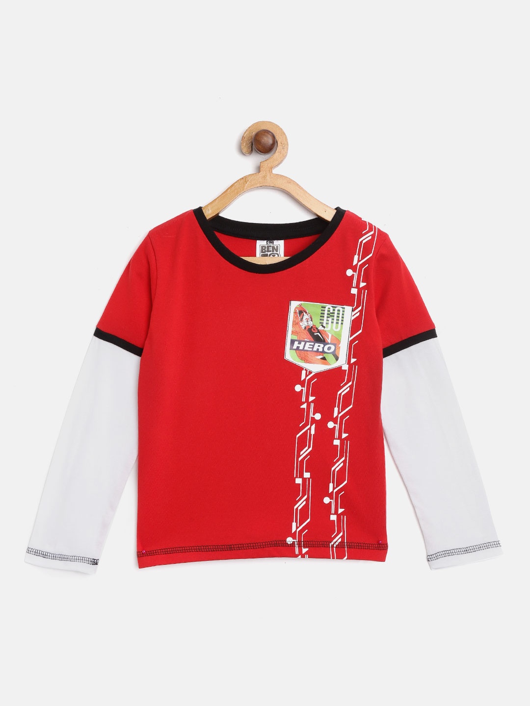 

toothless Boys Red Ben 10 Printed T-shirt