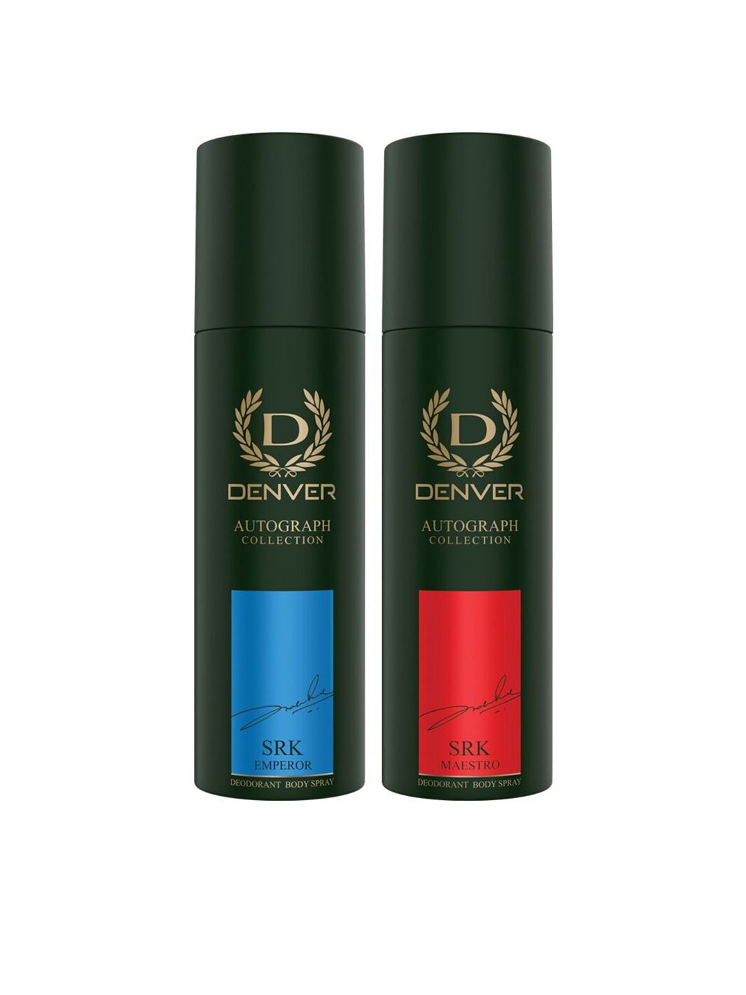 

Denver Men Set of 2 SRK Autograph Collection Deodorant Body Sprays, Green