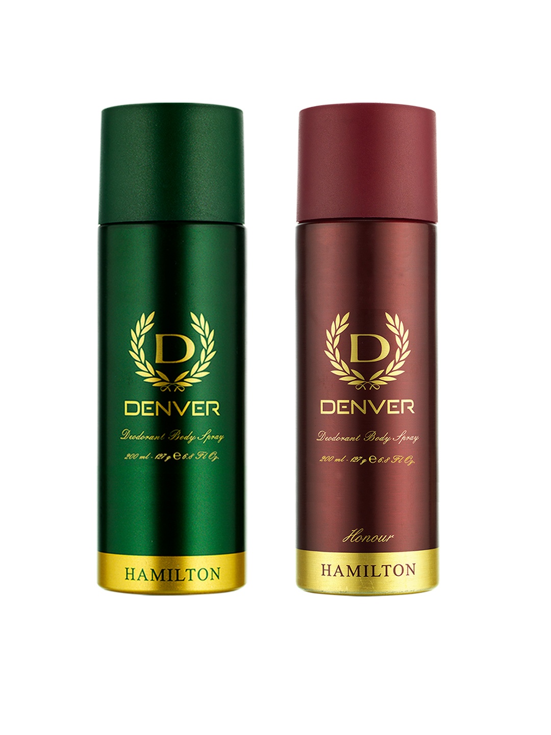 

Denver Men Set of Hamilton & Honour Deodorant Body Sprays - 200ml Each, Green