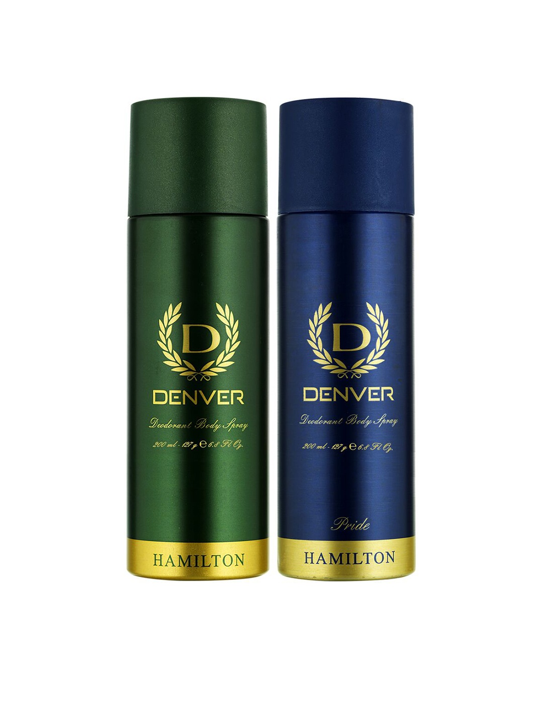 

Denver Men Set of 2 Deodorant Body Sprays - Hamilton & Pride - 200ml Each, Green