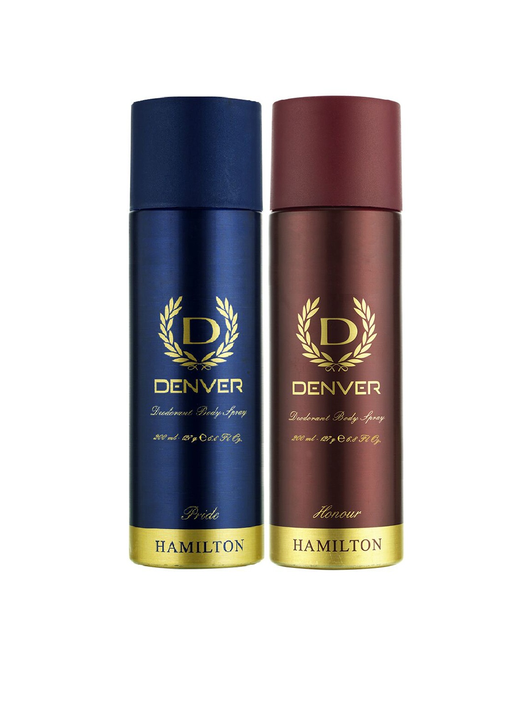 

Denver Men Set of 2 Deodorant Body Sprays - Pride & Honour - 200ml Each, Maroon