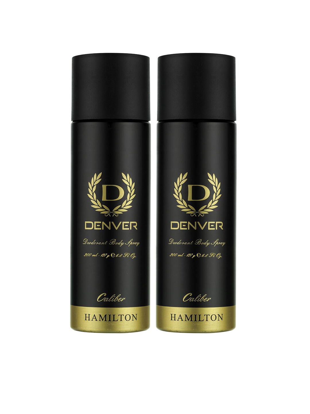 

Denver Men Set of 2 Caliber Deodorant Body Sprays - 200ml Each, Black