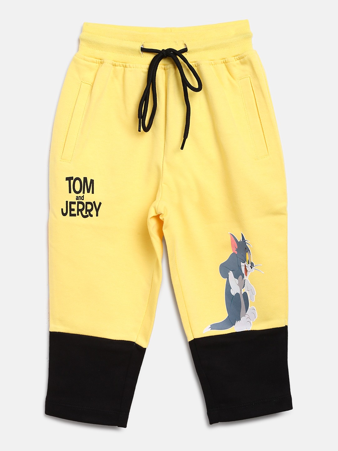 

toothless Boys Tom & Jerry Printed Trousers, Yellow