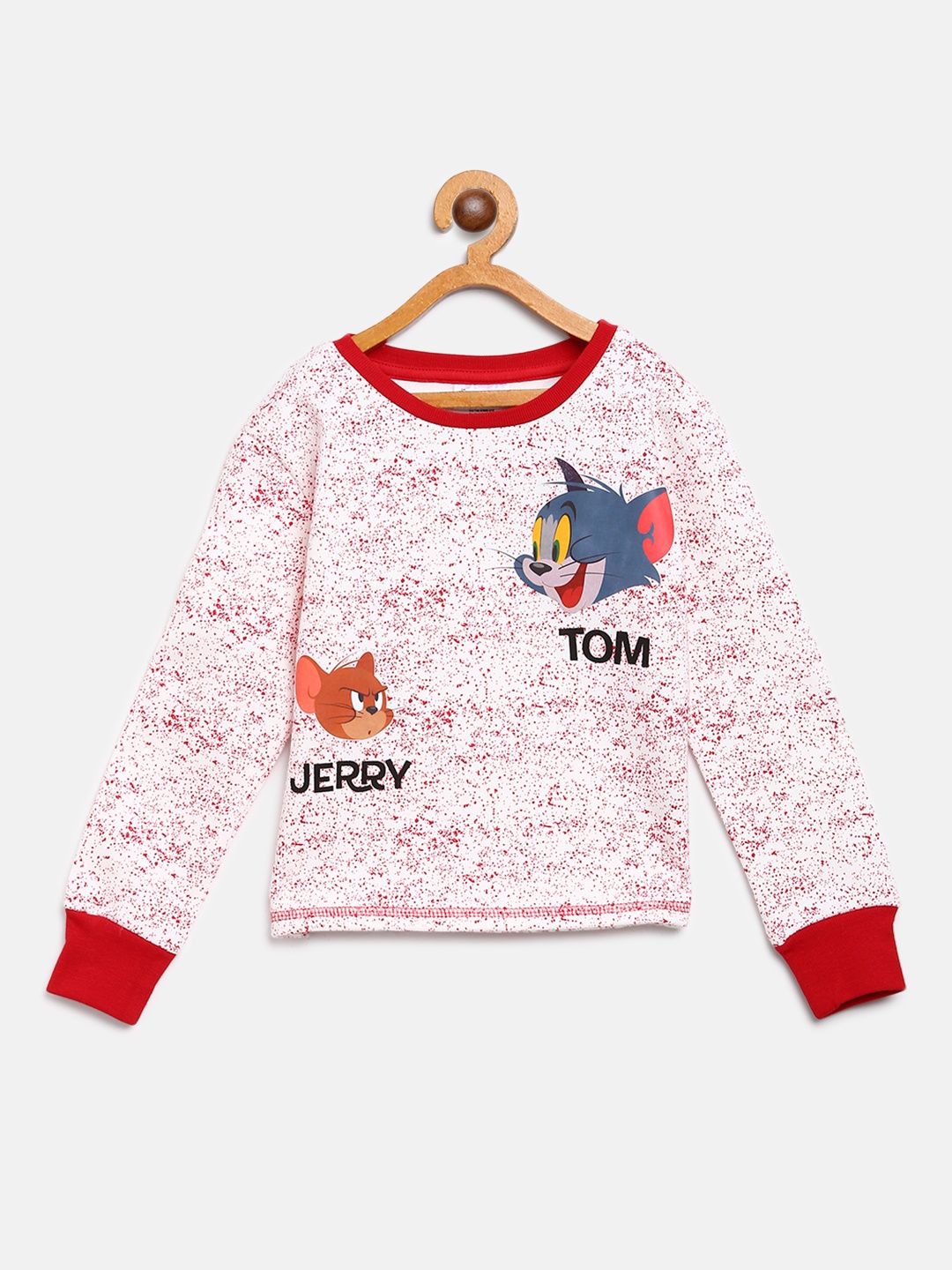 

toothless Boys Tom & Jerry Printed Sweatshirt, White