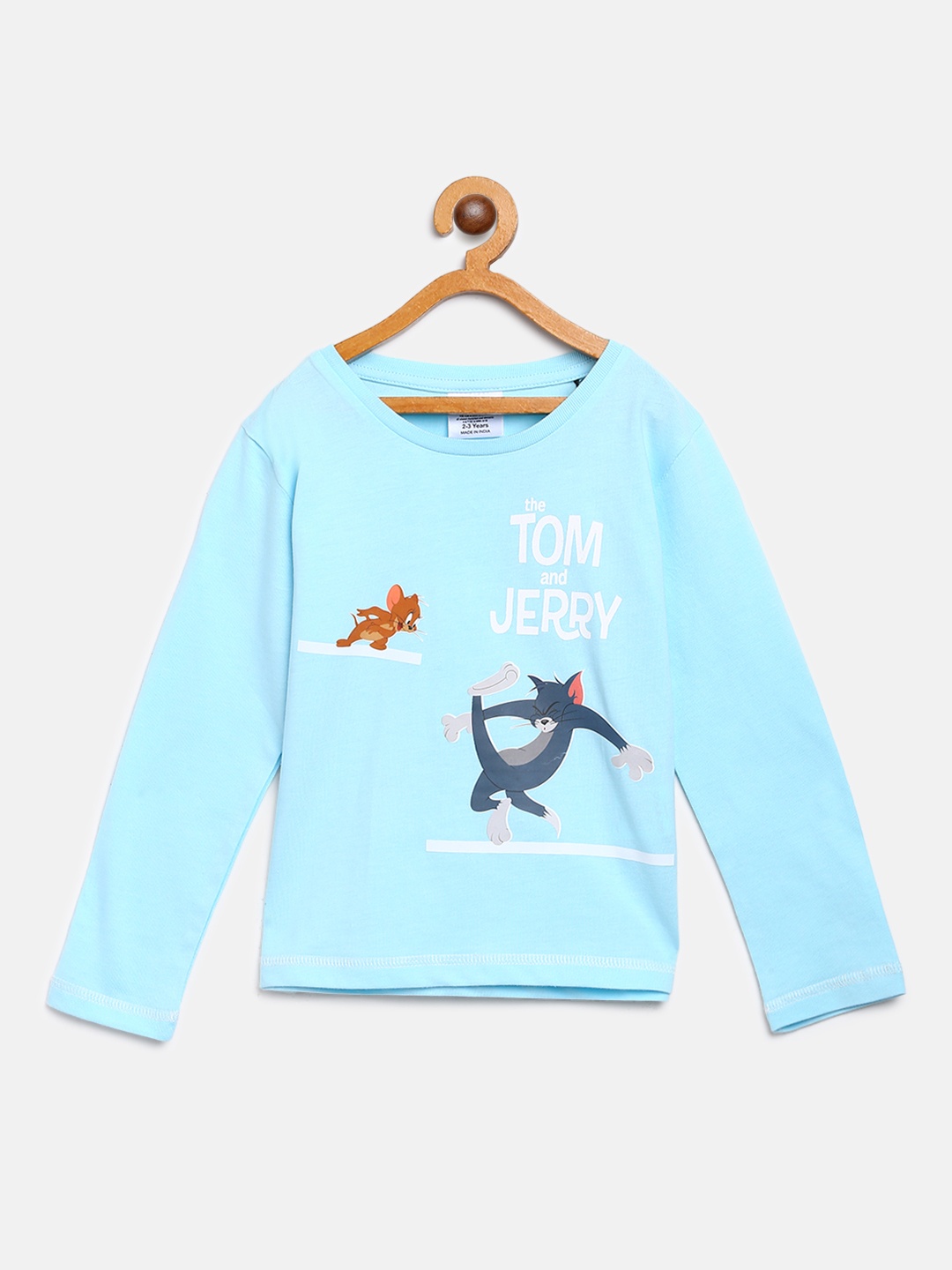 

toothless Boys Blue & White Tom & Jerry Printed T-shirt