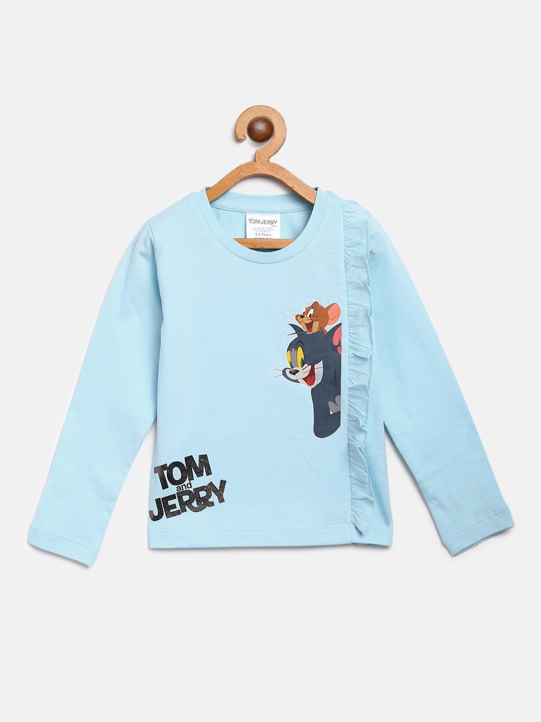 

toothless Girls Tom & Jerry Printed Top, Blue