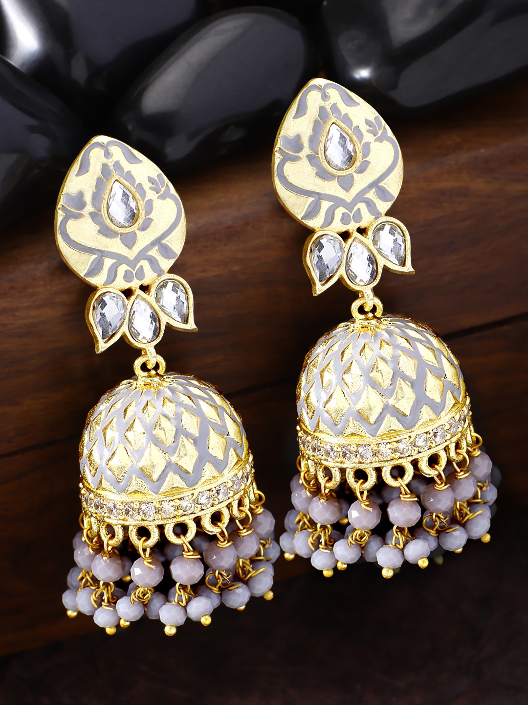 

Peora Gold-Plated Dome Shaped Jhumkas