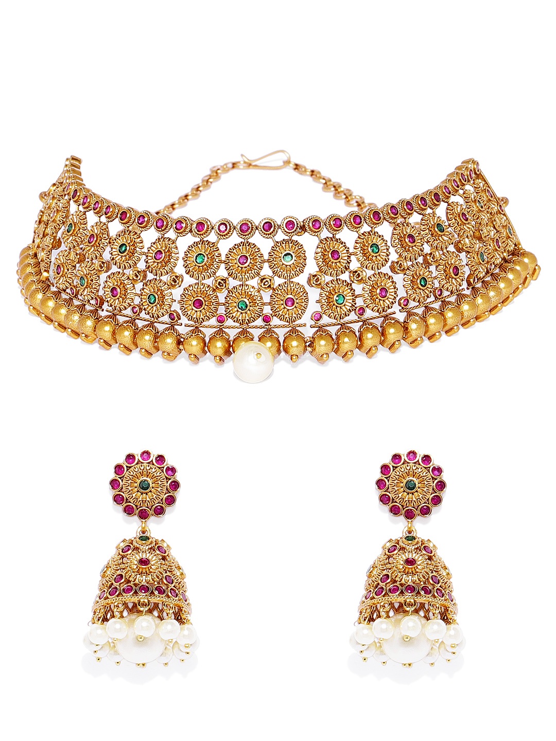 

Peora Gold-Plated Padmavati Collection Copper Jewellery Set