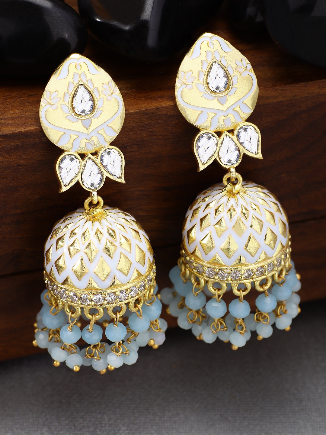 

Peora Gold-Plated Dome Shaped Jhumkas