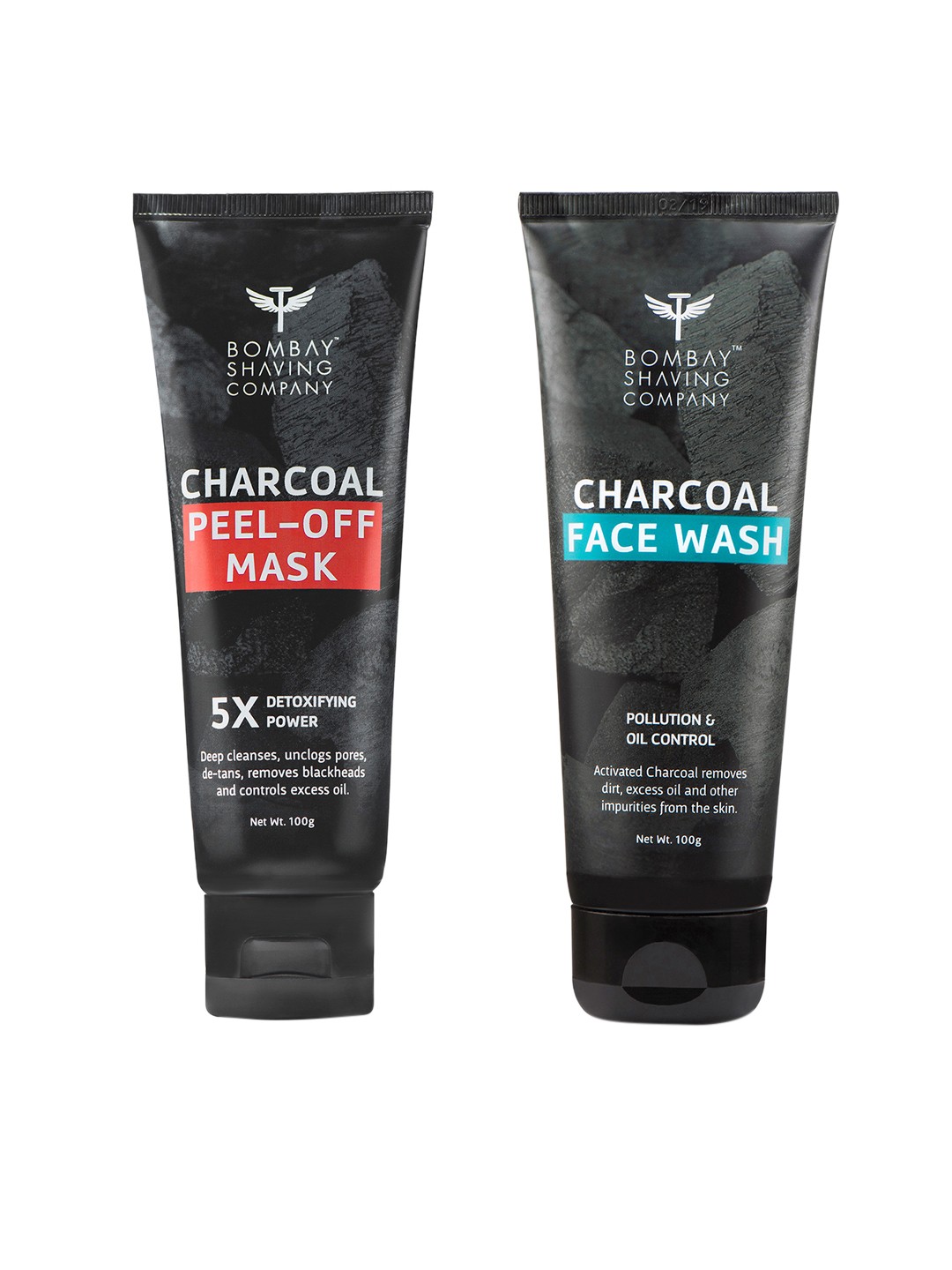 

Bombay Shaving Company Men Set of 2 Face Wash & Peel of Mask, Black
