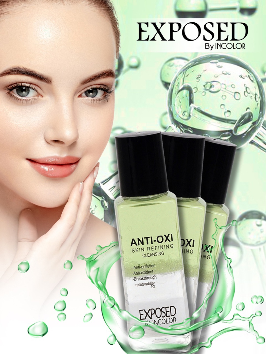

INCOLOR Women Exposed Makeup Remover Anti Oxi 6-100 ml, Green