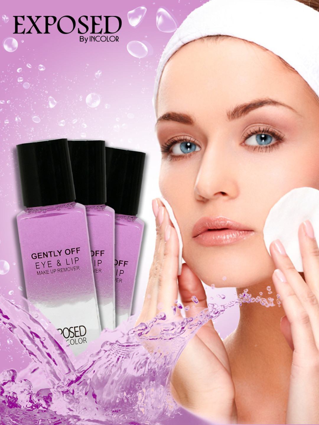 

INCOLOR Exposed Eye n Lip Makeup Remover 100 ml, Purple