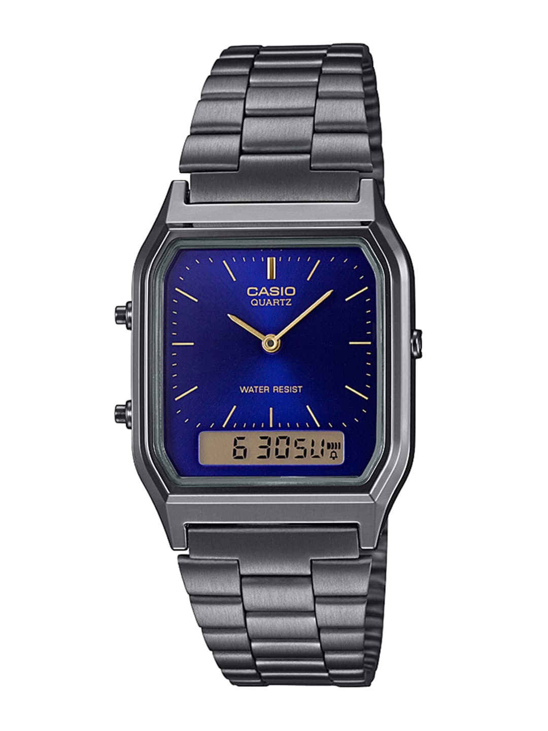 

Casio Vintage Unisex Silver Analogue and Digital watch D183 AQ-230GG-2ADF