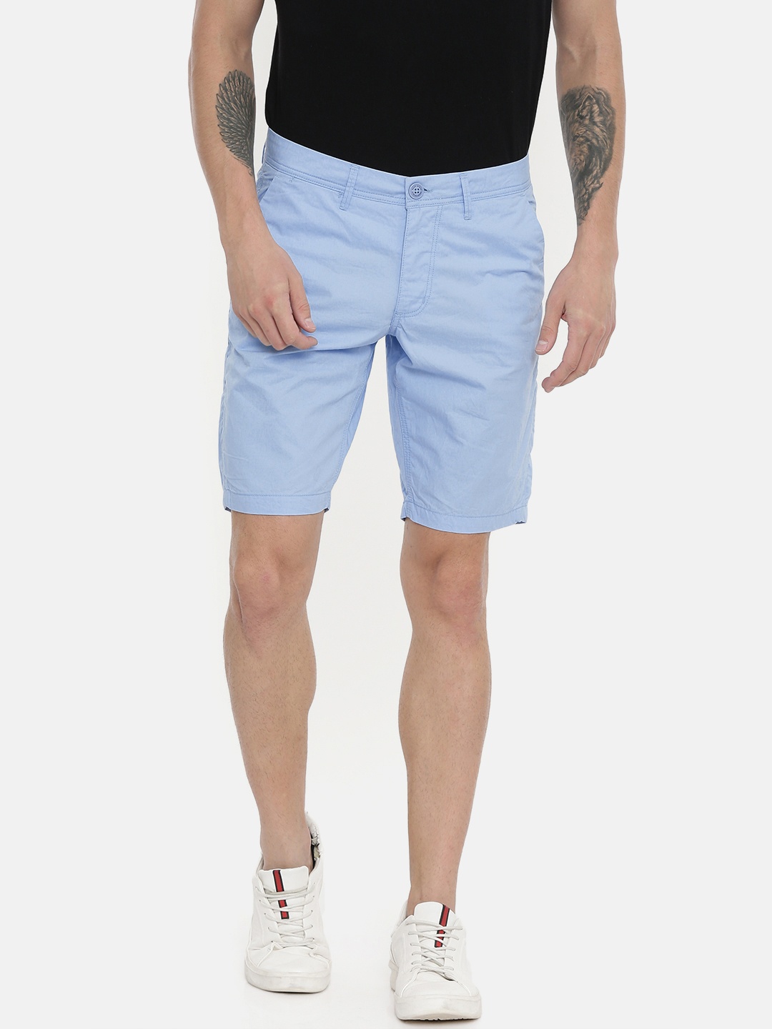 

Being Human Men Blue Solid Regular Fit Regular Shorts