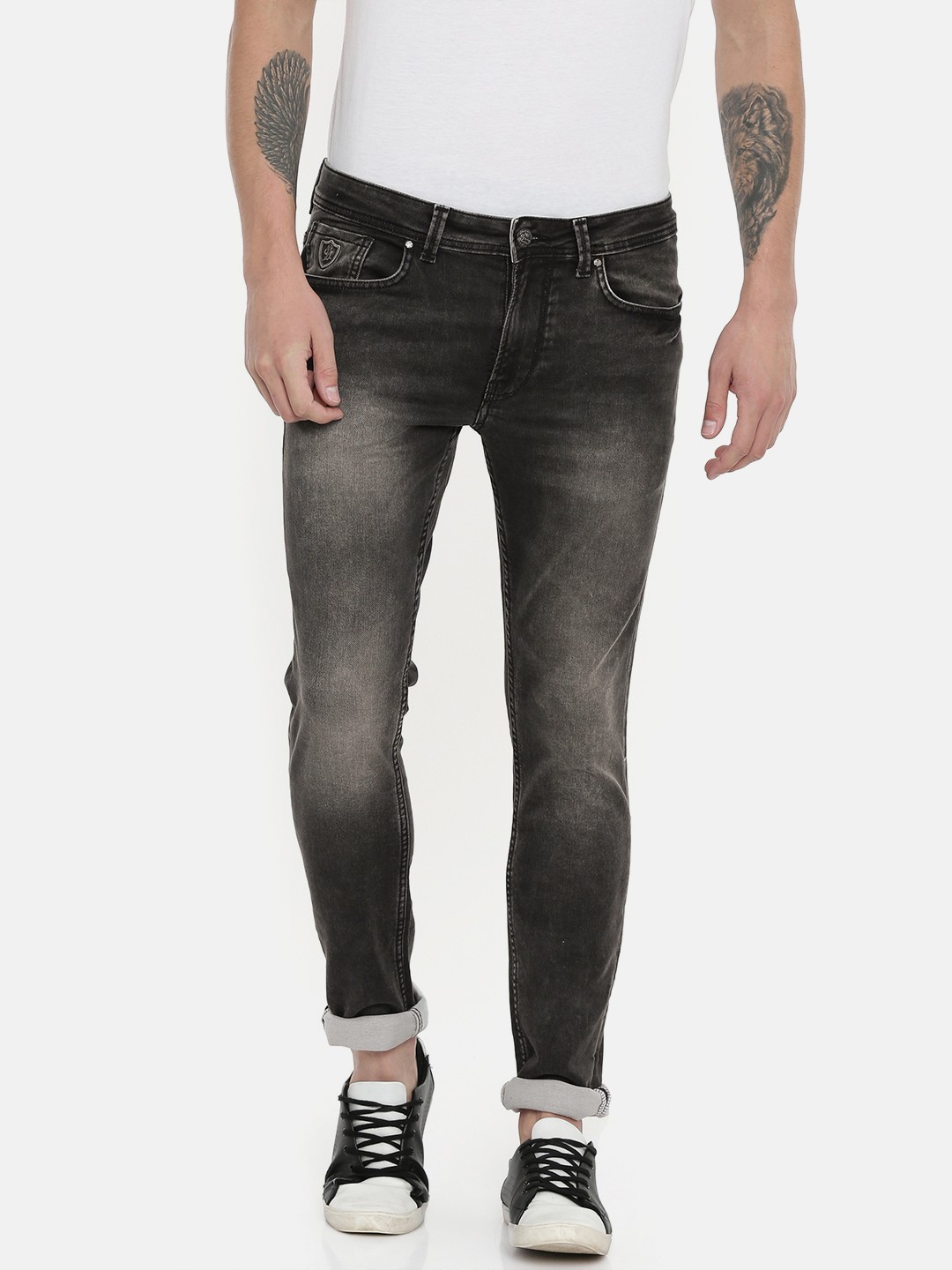 

Being Human Men Grey Skinny Fit Mid-Rise Clean Look Stretchable Jeans