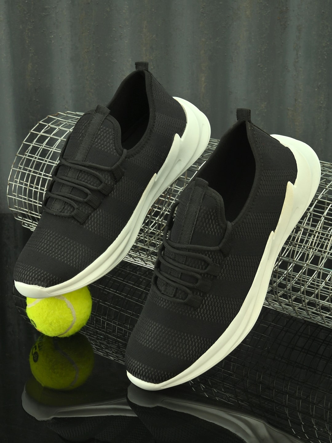 

Mactree Men Black Sneakers