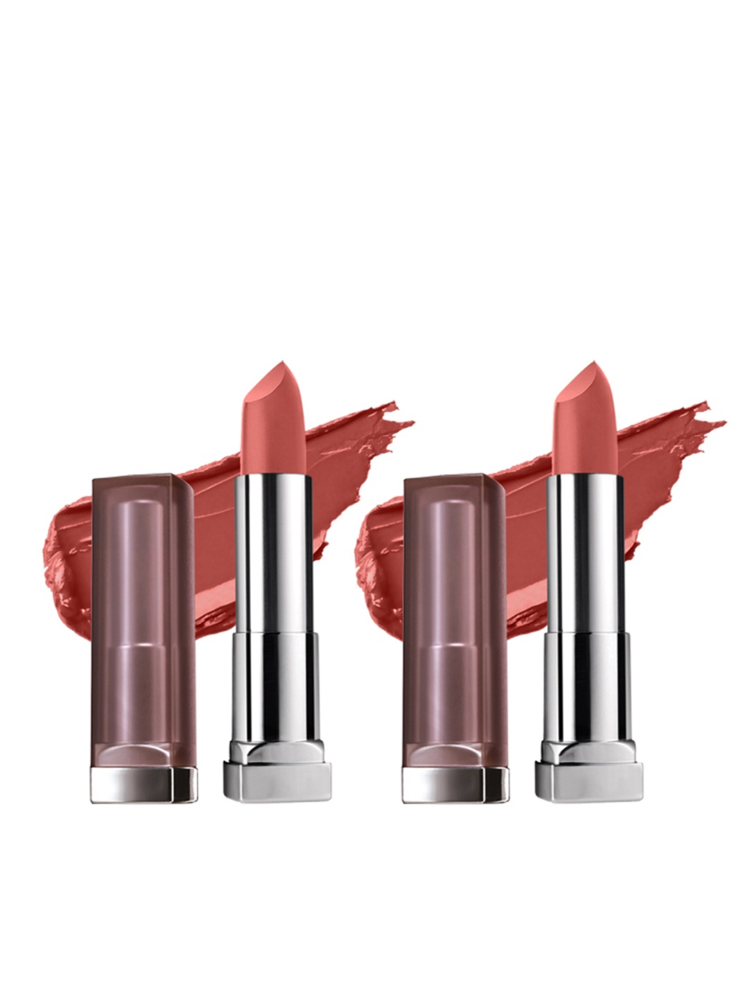 

Maybelline New York Set of 2 Nude Nuance Color Sensational Creamy Matte Lipstick 657, Pink