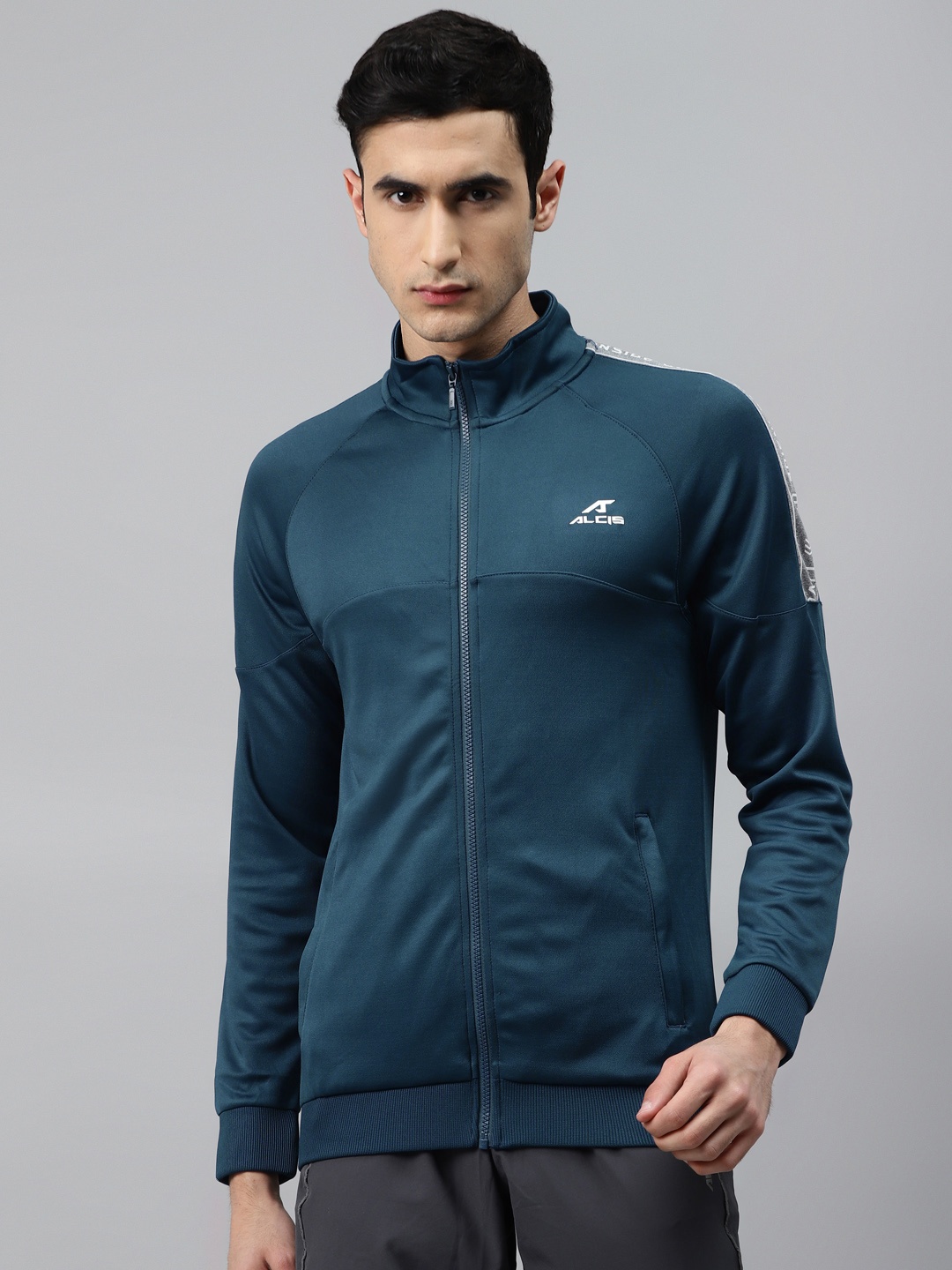 

Alcis Men Blue Solid Sporty Jacket