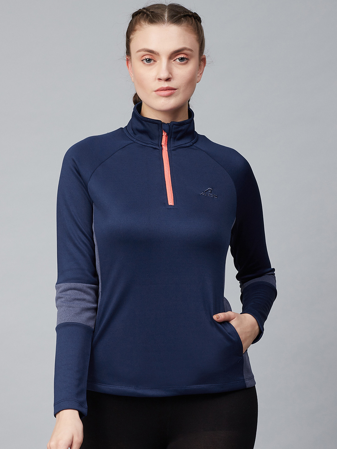 

Alcis Women Navy Blue Solid Pullover Sweatshirt