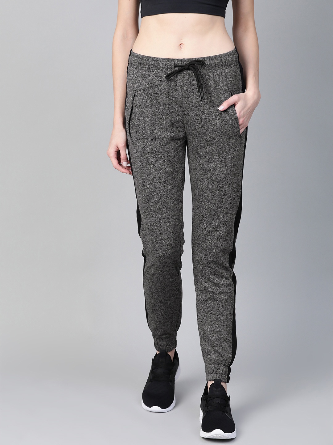 

Harvard Women Charcoal Grey Solid Joggers