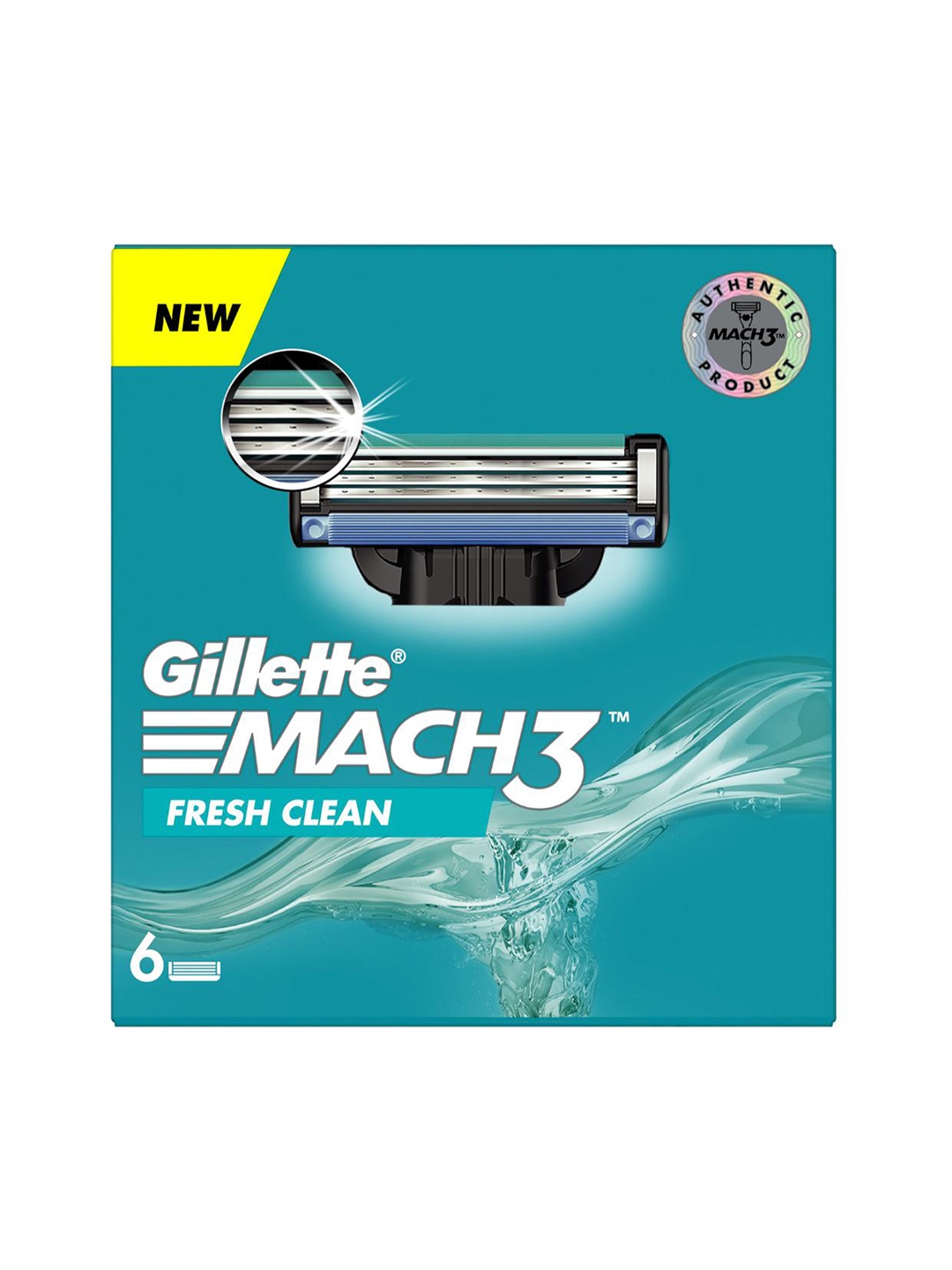 

Gillette Men Set of 6 Mach 3 Shaving Blade Cartridges, Black