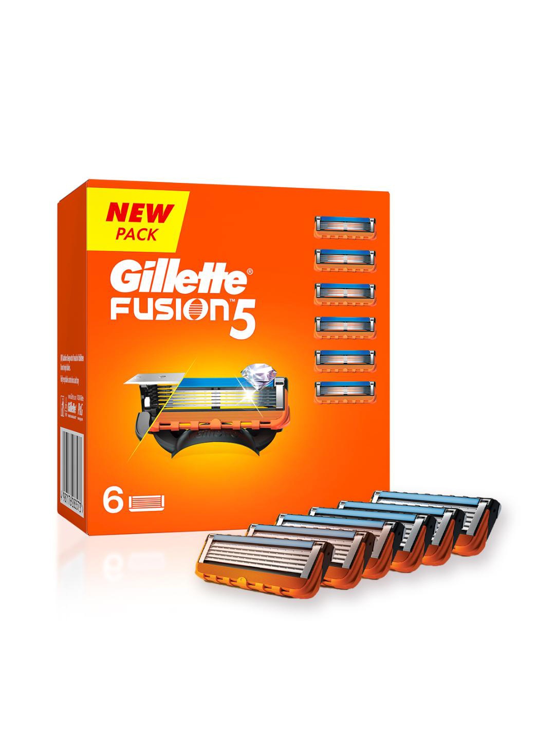 

Gillette Men Set of 6 Fusion Shaving Blades, Black