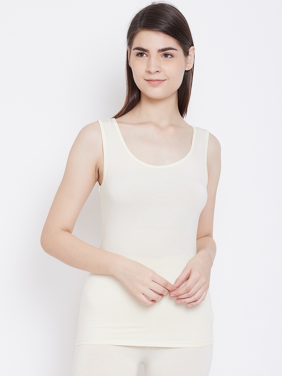 

Kanvin Women Off-White Solid Thermal Top