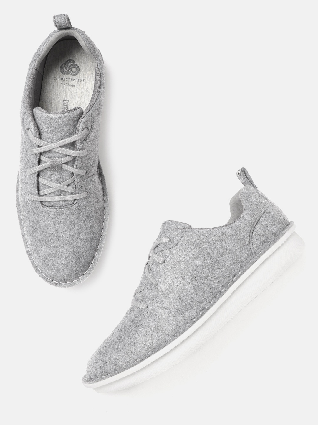 

Clarks by Cloudsteppers Men Grey Melange Sneakers