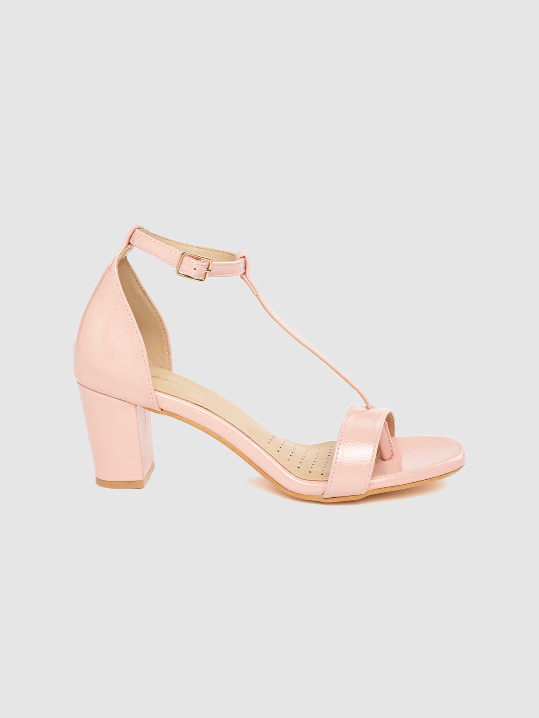 

Mast & Harbour Women Pink Solid Open Toe Heels