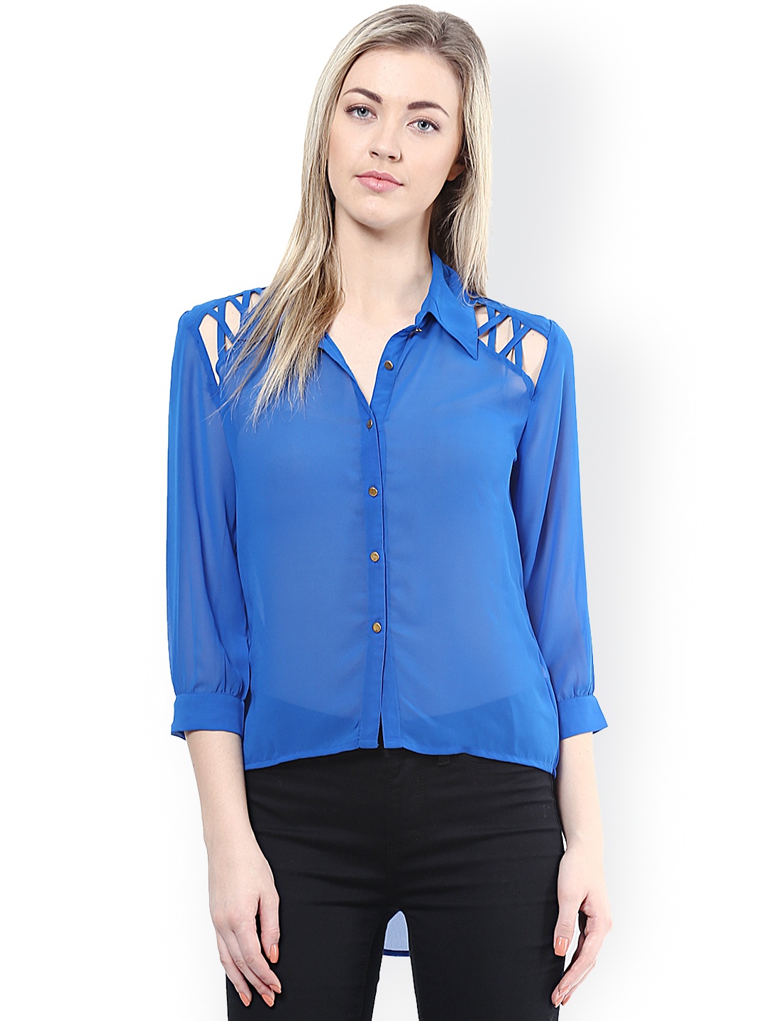 

Harpa Blue Solid Shirt, Black