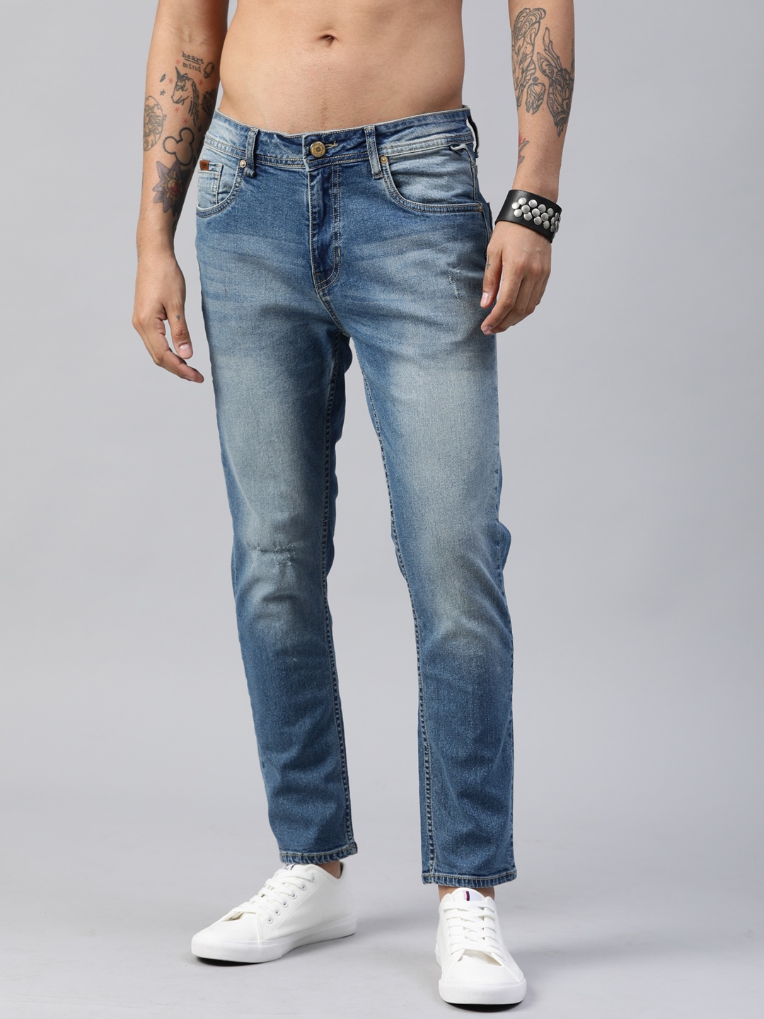 

The Roadster Lifestyle Co Men Blue Skinny Fit Mid-Rise Clean Look Stretchable Jeans